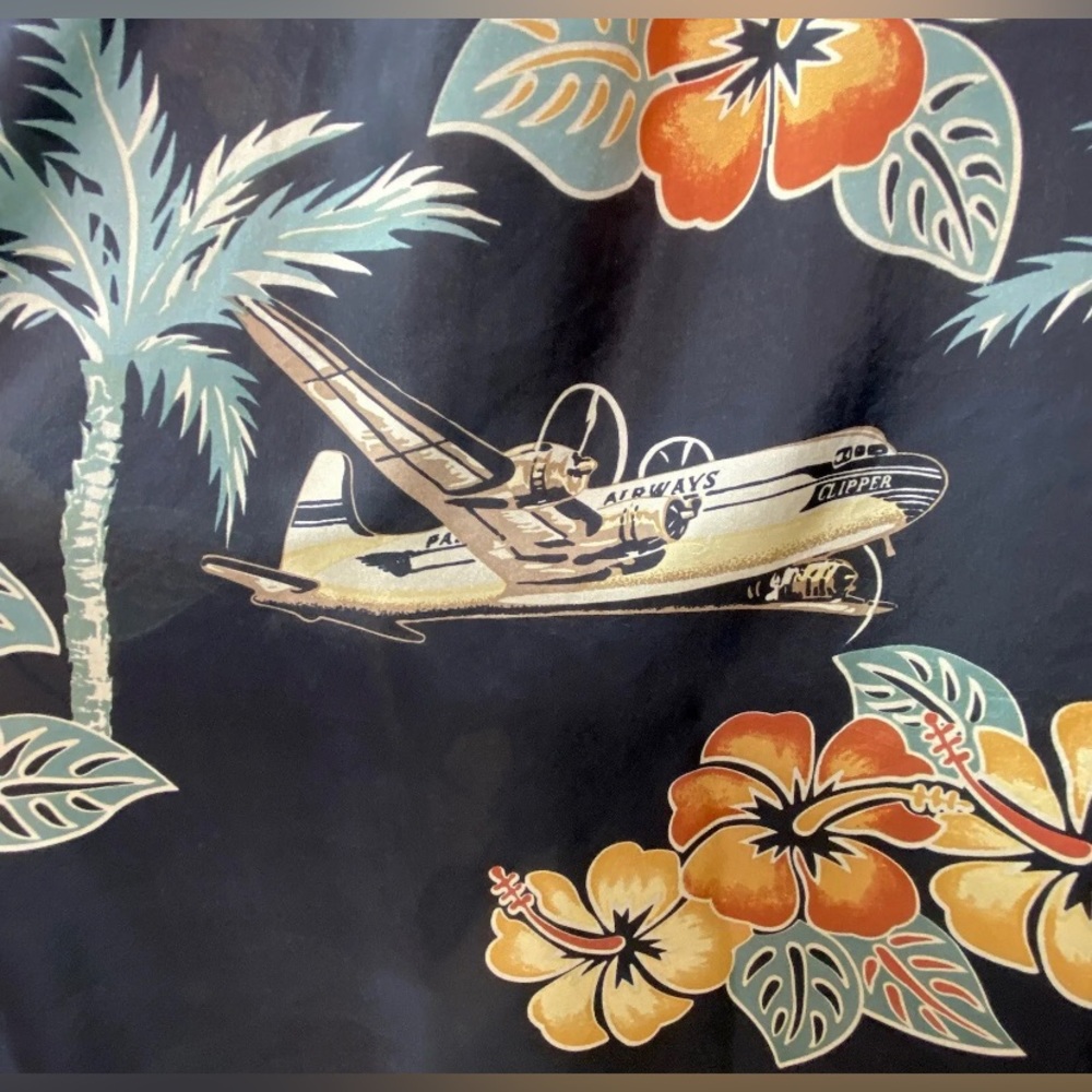 Hilo Hattie Shirt Black Floral Hawaiian Men's Size 3X Aloha Tiki Hibiscus Print - Picture 5 of 8